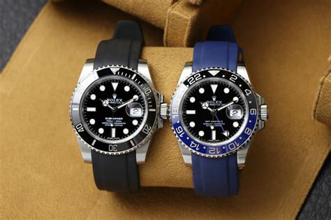 rolex submariner with rubber strap|rolex submariner rubber strap price.